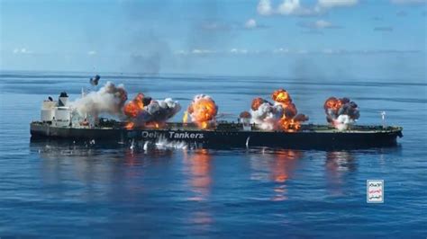 shows thesaurus|Houthi Video Shows Explosions on Tanker Leaking in Red Sea.